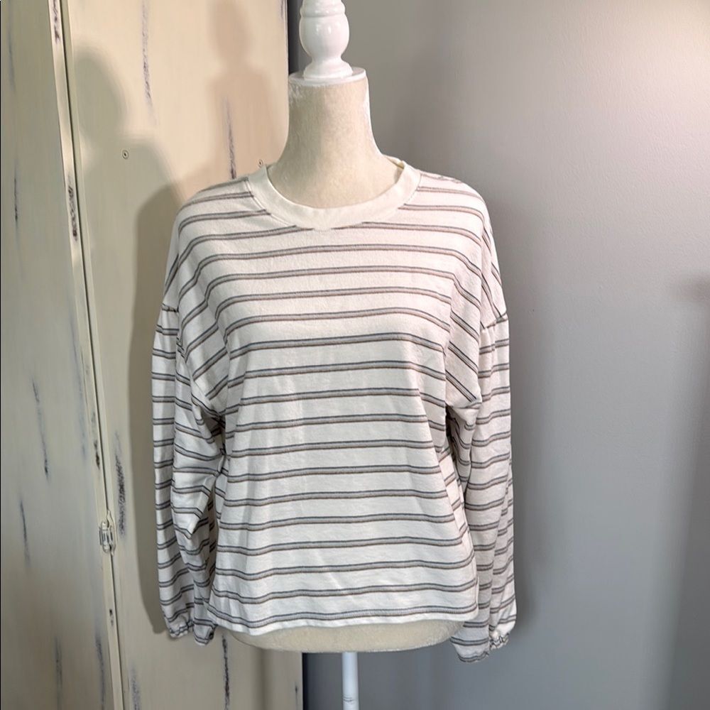 Madewell Striped Long Sleeve Top size L